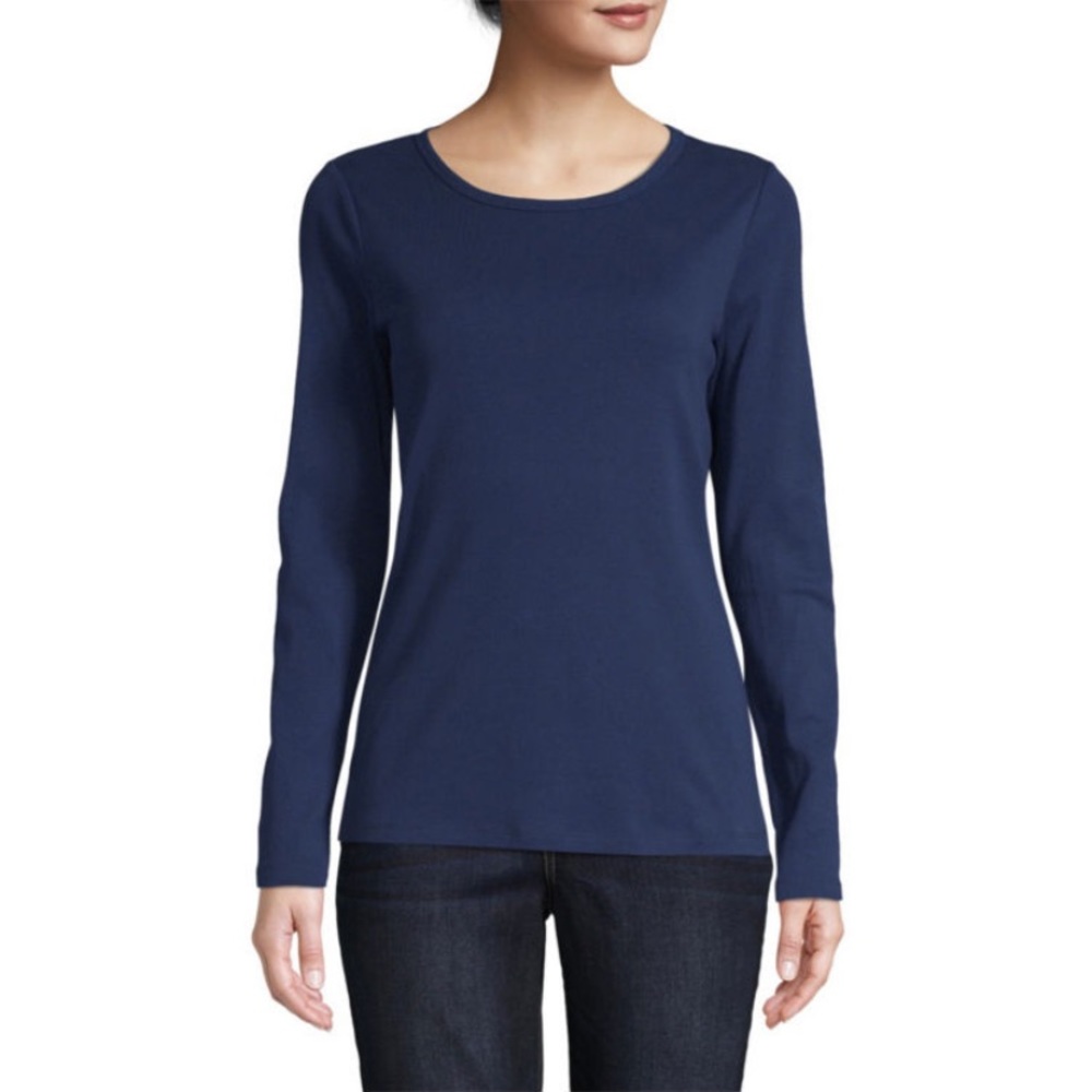 NWT St. John’s Bay Crew Neck Long Sleeve Tee - Tall